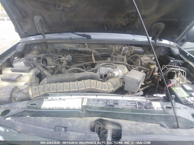 1FTYR14U31PA44532 - 2001 FORD RANGER SUPER CAB 绿色 照片 10