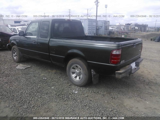 1FTYR14U31PA44532 - 2001 FORD RANGER SUPER CAB GREEN photo 3