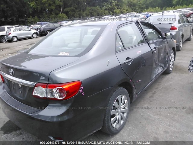 5YFBU4EE5CP060455 - 2012 TOYOTA COROLLA S/LE GRAY photo 4