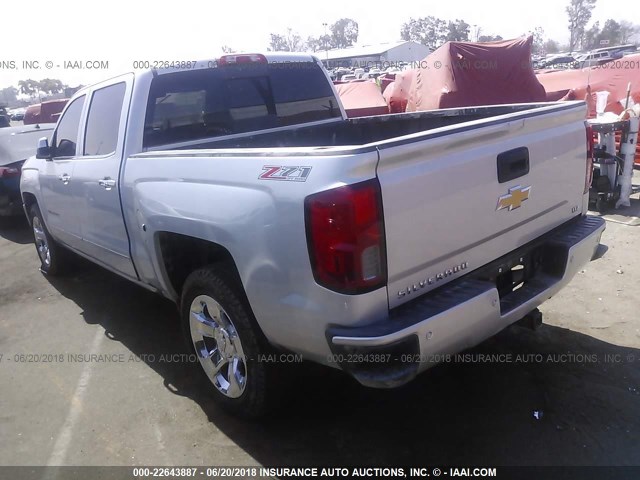 3GCUKSEJ9HG199145 - 2017 CHEVROLET SILVERADO K1500 LTZ SILVER photo 3