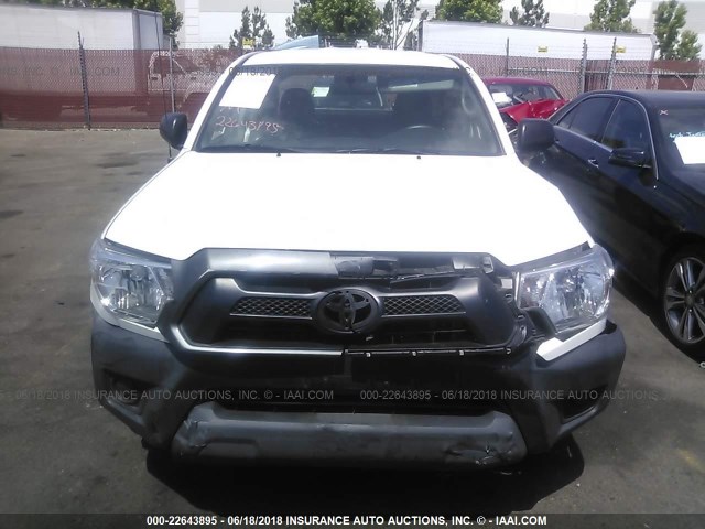 5TFTX4CN5FX051968 - 2015 TOYOTA TACOMA ACCESS CAB WHITE photo 6