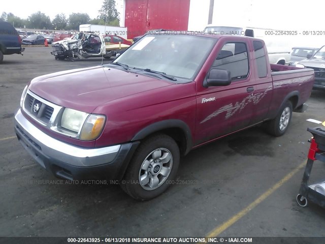 1N6DD26S9WC315149 - 1998 NISSAN FRONTIER KING CAB XE/KING CAB SE BURGUNDY photo 2