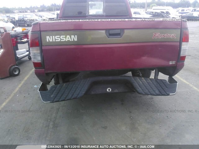 1N6DD26S9WC315149 - 1998 NISSAN FRONTIER KING CAB XE/KING CAB SE BURGUNDY photo 6