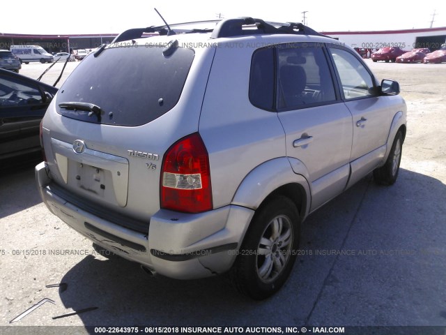 KM8JN12D26U345023 - 2006 HYUNDAI TUCSON GLS/LIMITED SILVER photo 4