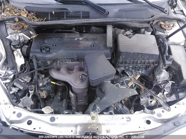 4T1BE46K08U251031 - 2008 TOYOTA CAMRY CE/LE/XLE/SE SILVER photo 10
