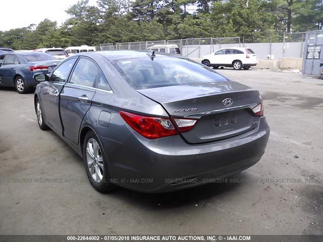 5NPEC4AC1BH305509 - 2011 HYUNDAI SONATA SE/LIMITED GRAY photo 3