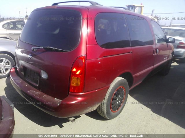 4N2XN11T7YD835187 - 2000 NISSAN QUEST SE/GLE/GXE RED photo 4