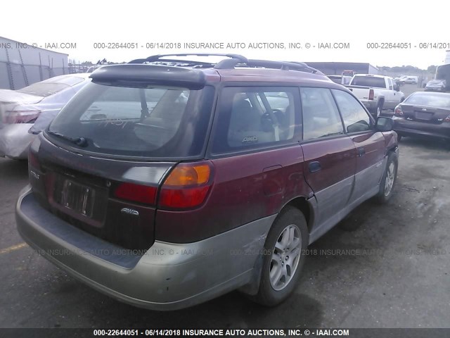 4S3BH675547645469 - 2004 SUBARU LEGACY OUTBACK AWP 红色 照片 4