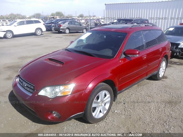 4S4BP67C464304176 - 2006 SUBARU LEGACY OUTBACK 2.5 XT LIMITED RED photo 2