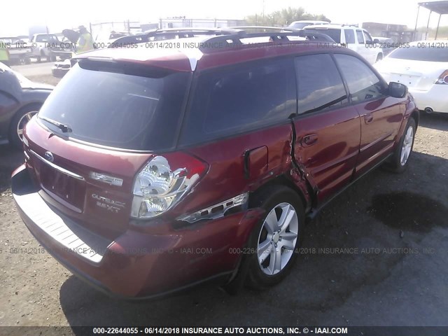 4S4BP67C464304176 - 2006 SUBARU LEGACY OUTBACK 2.5 XT LIMITED RED photo 4