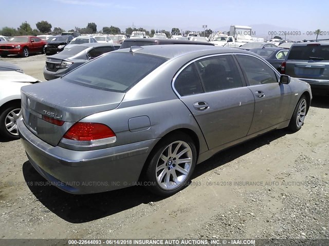 WBAGN63504DS52725 - 2004 BMW 745 LI GRAY photo 4