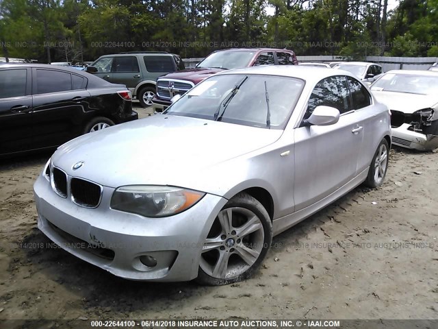 WBAUP7C56DVP24312 - 2013 BMW 128 I SILVER photo 2