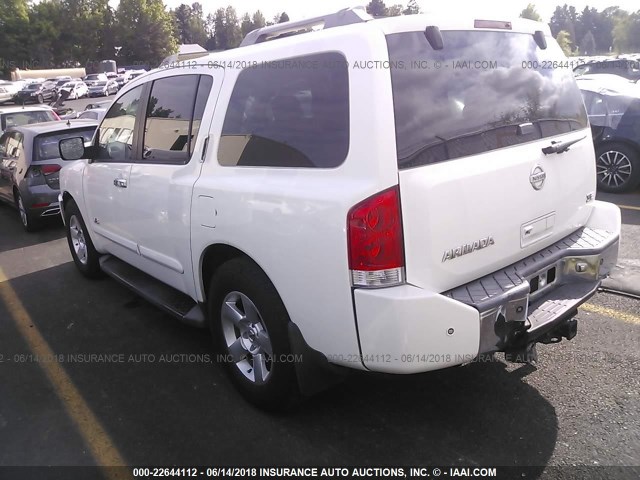 5N1AA08A46N742942 - 2006 NISSAN ARMADA SE/LE WHITE photo 3