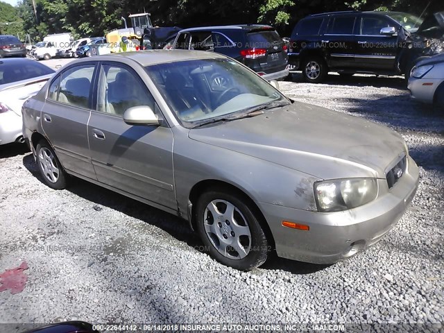 KMHDN45D12U332395 - 2002 HYUNDAI ELANTRA GLS/GT BEIGE photo 1