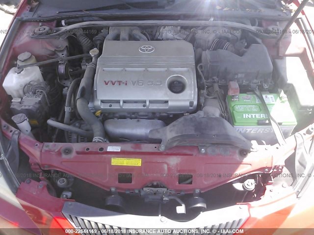 4T1CA30P74U024170 - 2004 TOYOTA CAMRY SOLARA SE/SLE წითელი ფოტო 10