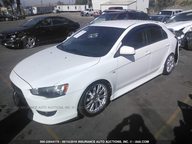 JA32X8HW5BU011260 - 2011 MITSUBISHI LANCER GTS WHITE photo 2