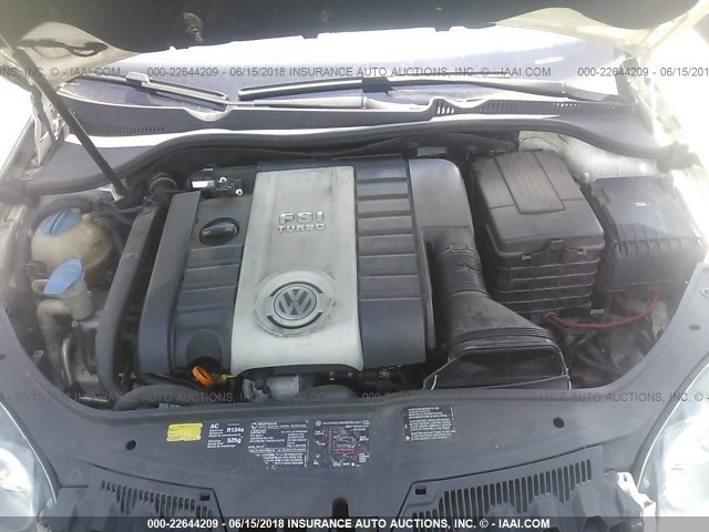 WVWEV71K56W075167 - 2006 VOLKSWAGEN NEW GTI WHITE photo 10