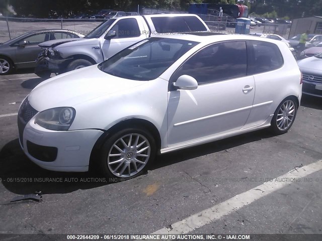 WVWEV71K56W075167 - 2006 VOLKSWAGEN NEW GTI WHITE photo 2