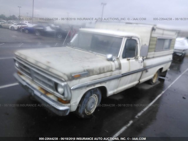 F10HRL04661 - 1971 FORD F100 WHITE photo 2