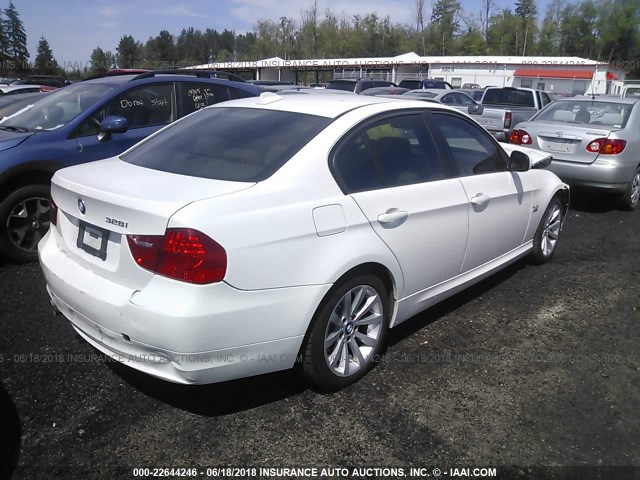 WBAPK5G56BNN81921 - 2011 BMW 328 XI SULEV WHITE photo 4