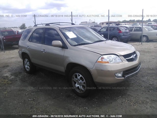 2HNYD18671H527384 - 2001 ACURA MDX TOURING GOLD photo 1