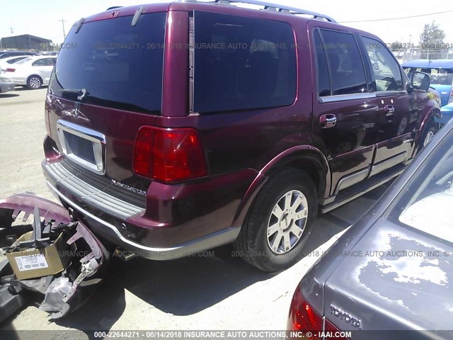 5LMFU28R54LJ05403 - 2004 LINCOLN NAVIGATOR MAROON photo 4