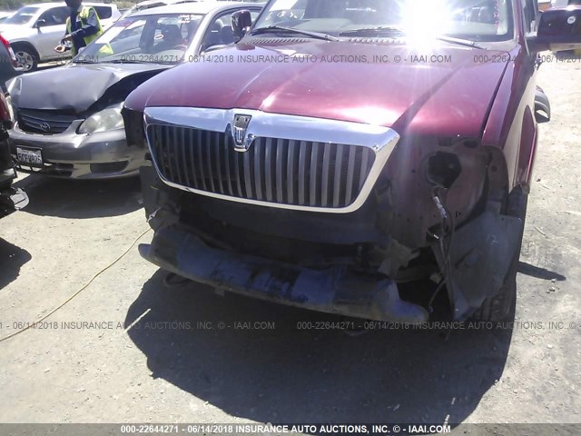 5LMFU28R54LJ05403 - 2004 LINCOLN NAVIGATOR MAROON photo 6