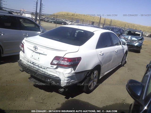 4T1BK3EK8AU608787 - 2010 TOYOTA CAMRY SE/LE/XLE 白色 照片 4