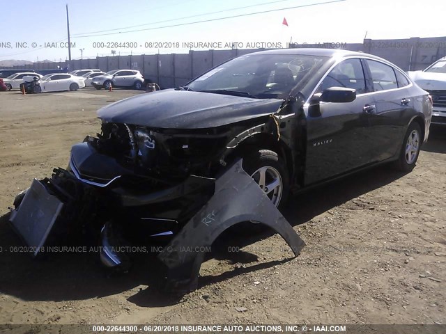 1G1ZB5ST6JF110905 - 2018 CHEVROLET MALIBU LS ნაცრისფერი ფოტო 2