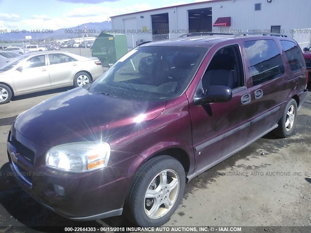 1GNDV23168D143355 - 2008 CHEVROLET UPLANDER LS MAROON photo 2