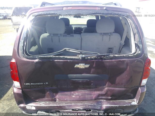 1GNDV23168D143355 - 2008 CHEVROLET UPLANDER LS MAROON photo 6