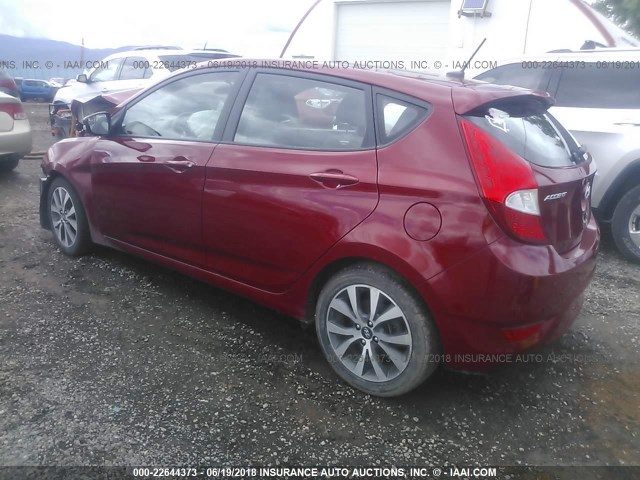 KMHCU5AE9HU365608 - 2017 HYUNDAI ACCENT SPORT RED photo 3