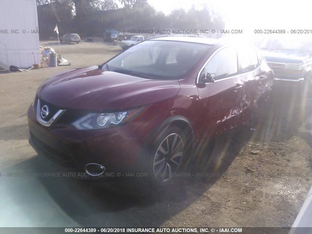 JN1BJ1CP9HW017766 - 2017 NISSAN ROGUE SPORT S/SV/SL RED photo 2