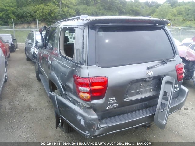 5TDBT48AX3S166466 - 2003 TOYOTA SEQUOIA LIMITED GRAY photo 3