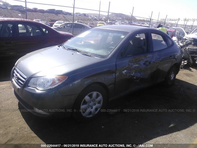 KMHDU46D67U238263 - 2007 HYUNDAI ELANTRA GLS/SE/LIMITED GRAY photo 2