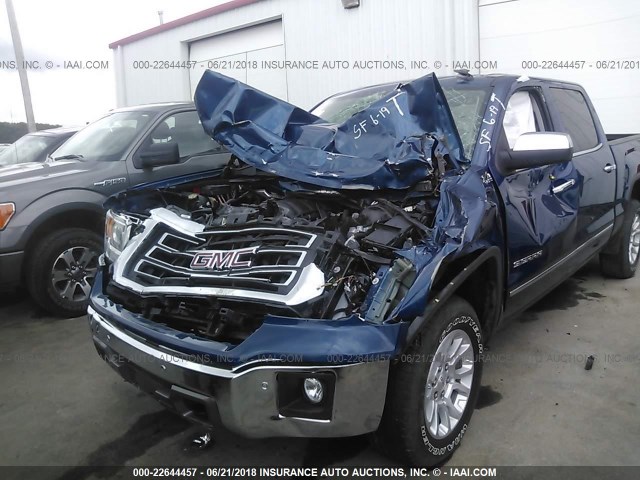 3GTU2VEC4FG275788 - 2015 GMC SIERRA K1500 SLT BLUE photo 6