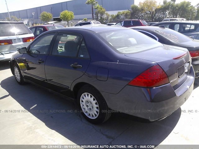 JHMCM56107C008993 - 2007 HONDA ACCORD VALUE BLUE photo 3