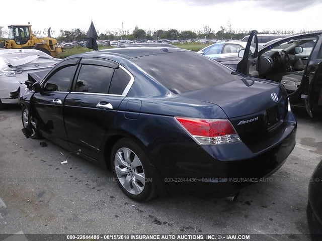 5KBCP3F85AB010003 - 2010 HONDA ACCORD EXL BLUE photo 3