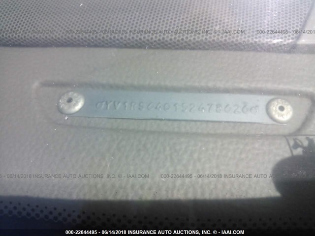 YV1RS640152478626 - 2005 VOLVO S60 Verde foto 9