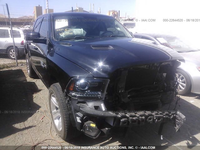 1C6RR7MTXHS650598 - 2017 RAM 1500 SPORT BLACK photo 1