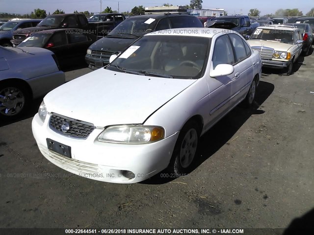 3N1CB51D13L698408 - 2003 NISSAN SENTRA XE/GXE WHITE photo 2