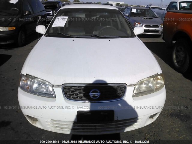 3N1CB51D13L698408 - 2003 NISSAN SENTRA XE/GXE WHITE photo 6