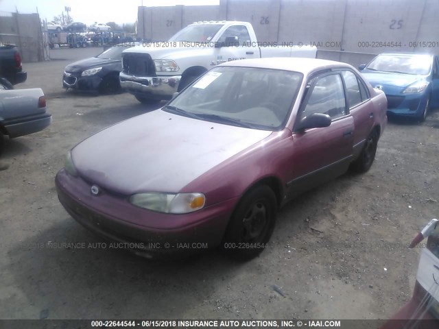 1Y1SK5288WZ431768 - 1998 CHEVROLET GEO PRIZM LSI BURGUNDY photo 2