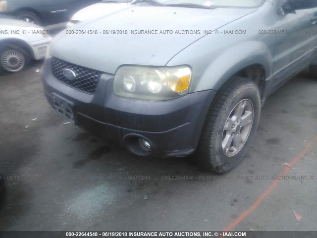 1FMYU03146KA07859 - 2006 FORD ESCAPE XLT GREEN photo 6