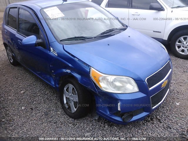 KL1TD66E99B309725 - 2009 CHEVROLET AVEO LS/LT BLUE photo 6