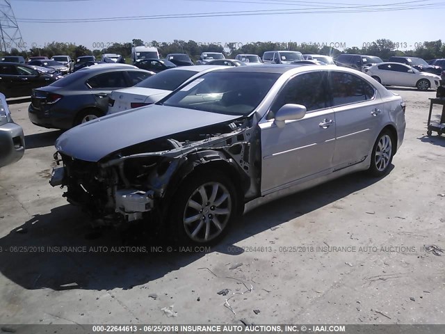 JTHGL46F685025426 - 2008 LEXUS LS 460L GRAY photo 2