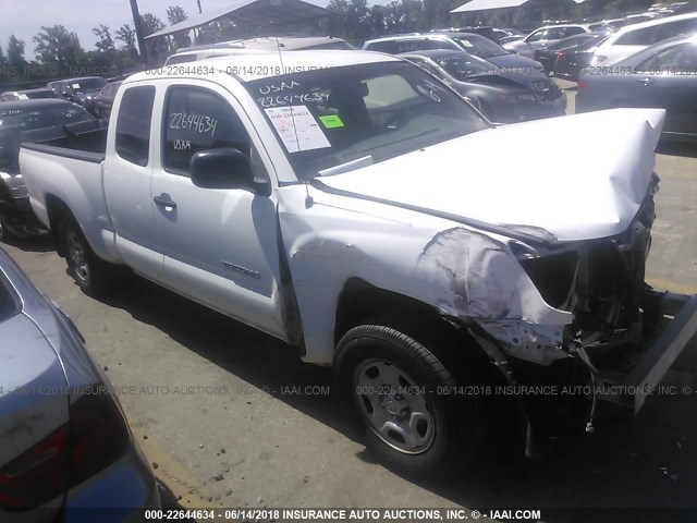 5TETX22N75Z106756 - 2005 TOYOTA TACOMA ACCESS CAB WHITE photo 1