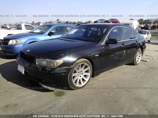 WBAGL634X2DP51848 - 2002 BMW 745 I BLACK photo 2