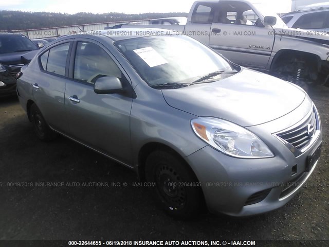 3N1CN7AP2CL895116 - 2012 NISSAN VERSA S/SV/SL SILVER photo 1