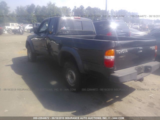 5TEWN72N81Z723285 - 2001 TOYOTA TACOMA XTRACAB BLACK photo 3